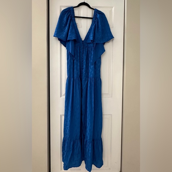 Free People Dresses & Skirts - DAMAGED Free People Blue Maxi Dress